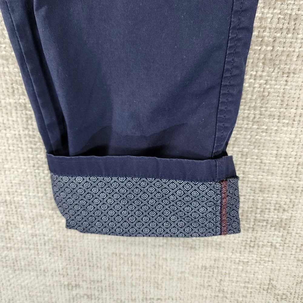 Bruhl Bros.® Nizza Stretch Cotton Trousers Mens 36x33.5 Navy Blue German Made